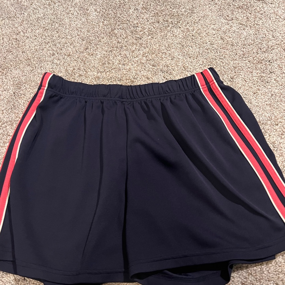 Navy Blue and Pink Athletic Shorts